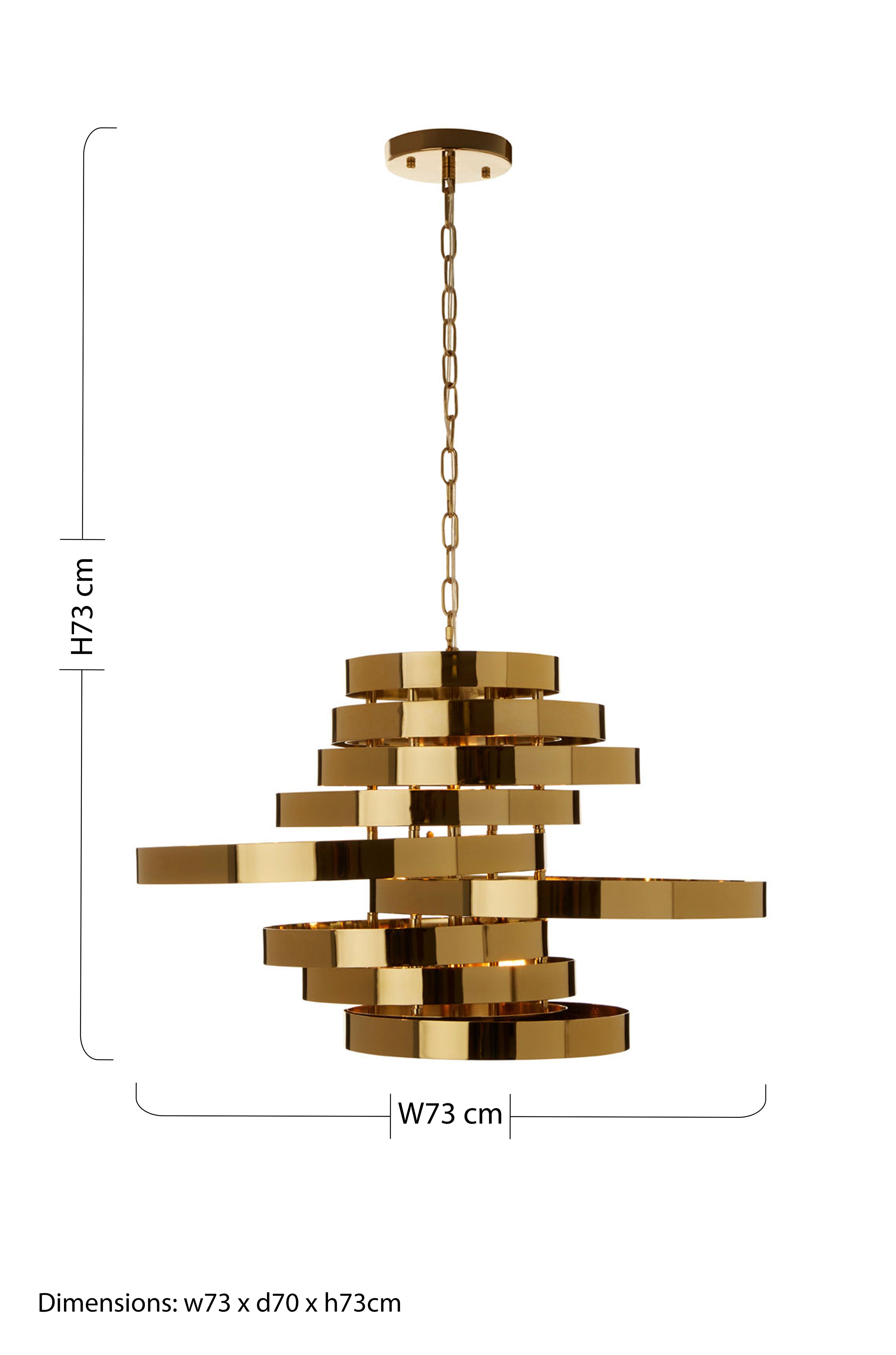 Loma 5 Bulb Gold Finish Pendant Lamp